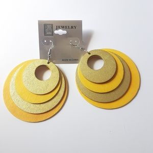 Plus One Jewelry Big Wooden Circles Earrings